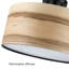 16 po Plafonnier semi-encastré 3 lumières en placage de bois tambour-1315484538