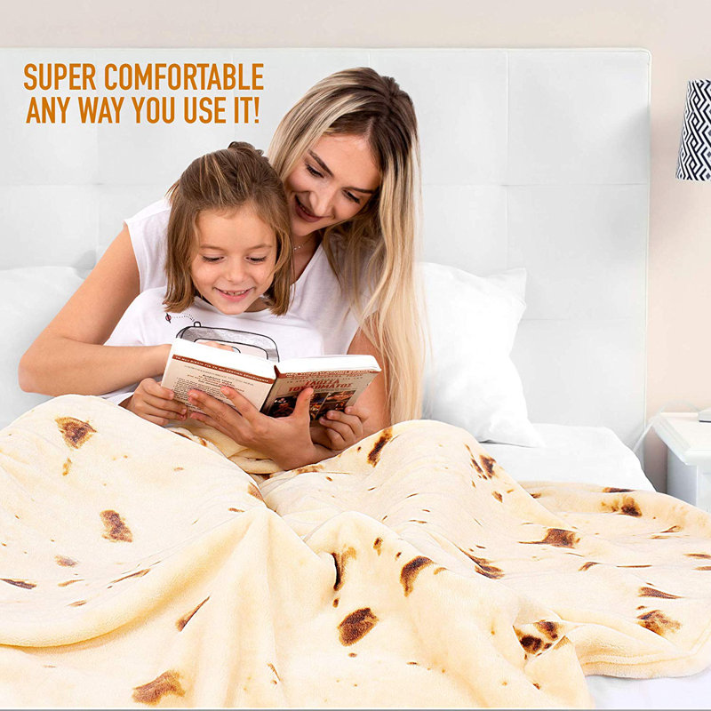 King Size Reversible Tortilla Fleece Blanket for Pets