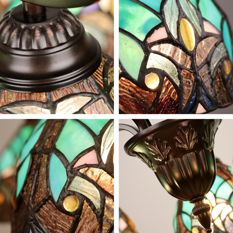 Grand lustre à 5 lumières au fini bronze antique de style victorien CHLOE Lighting LIAISON de 25 po de large