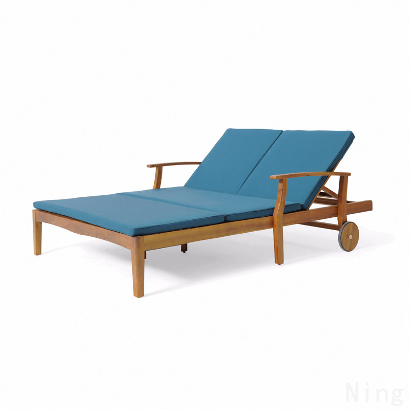 Perla Double Chaise Lounge, Blue