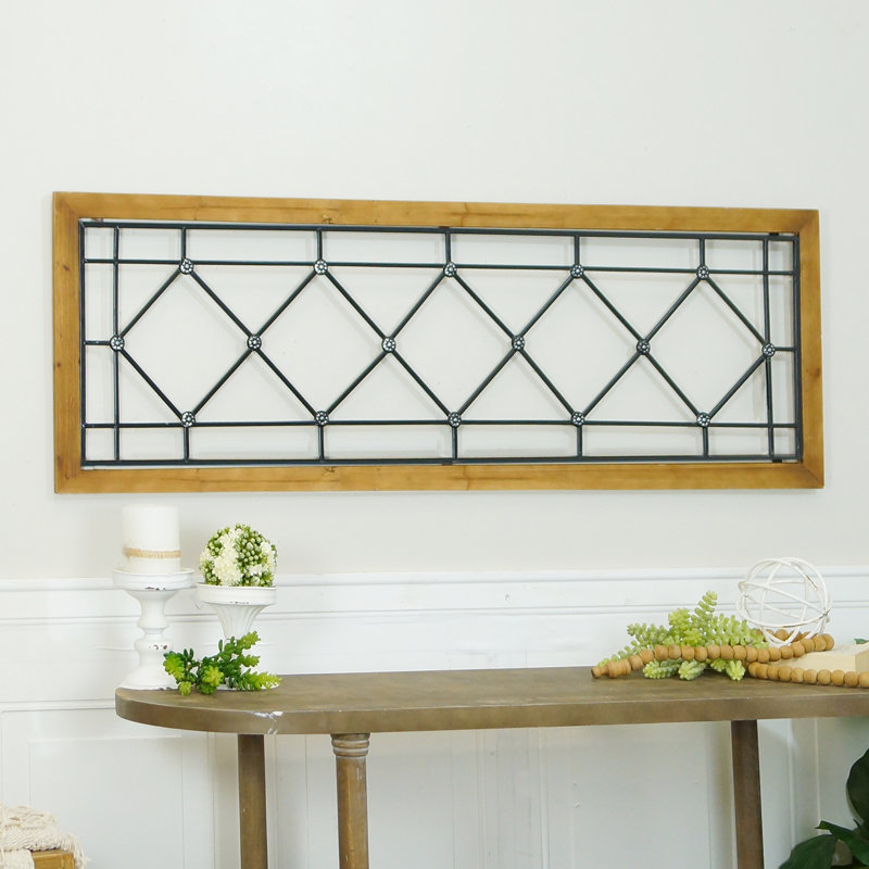 VIP Metal 47.25 in. Brown Grate Wall Decor