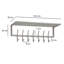 Jansen Steel 14 - Hook Wall Mounted Coat Rack with Storage