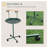 48" H Green Steel Bird Training Activity Playground with Perch