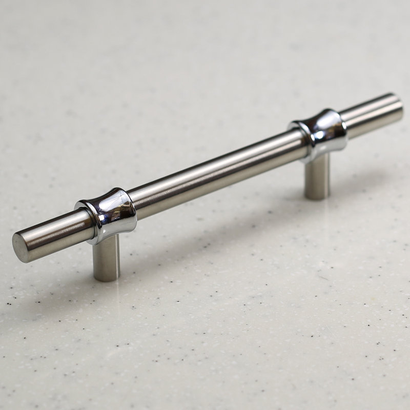Poignée barre 3 3/4 po Barre Tri, Chrome poli
