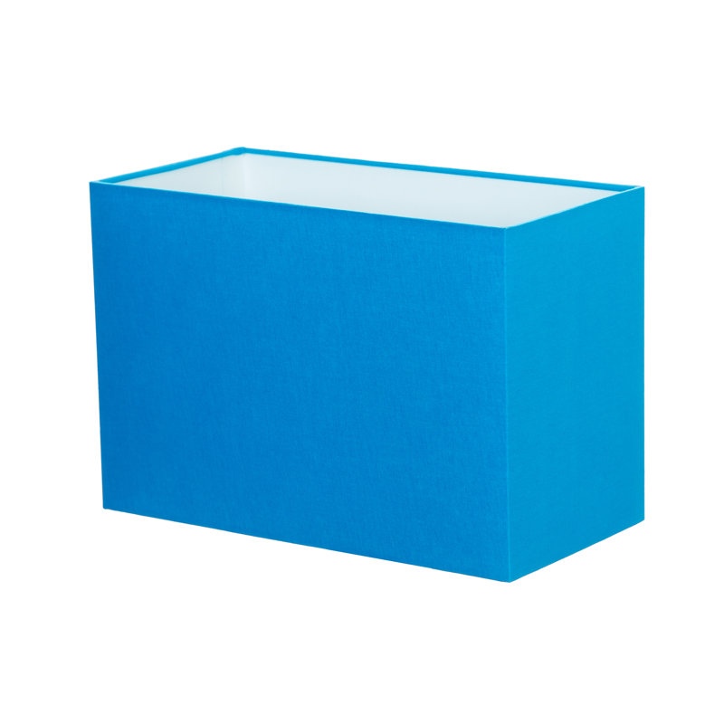 Cotton Rectangle Lamp Shade ( Screw On ), Sky Blue, 15cm H x 23cm W x 13cm D