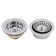 COMBO PACK Kitchen Sink Drain Trim and Disposal Flange with Post Style Basket Strainers