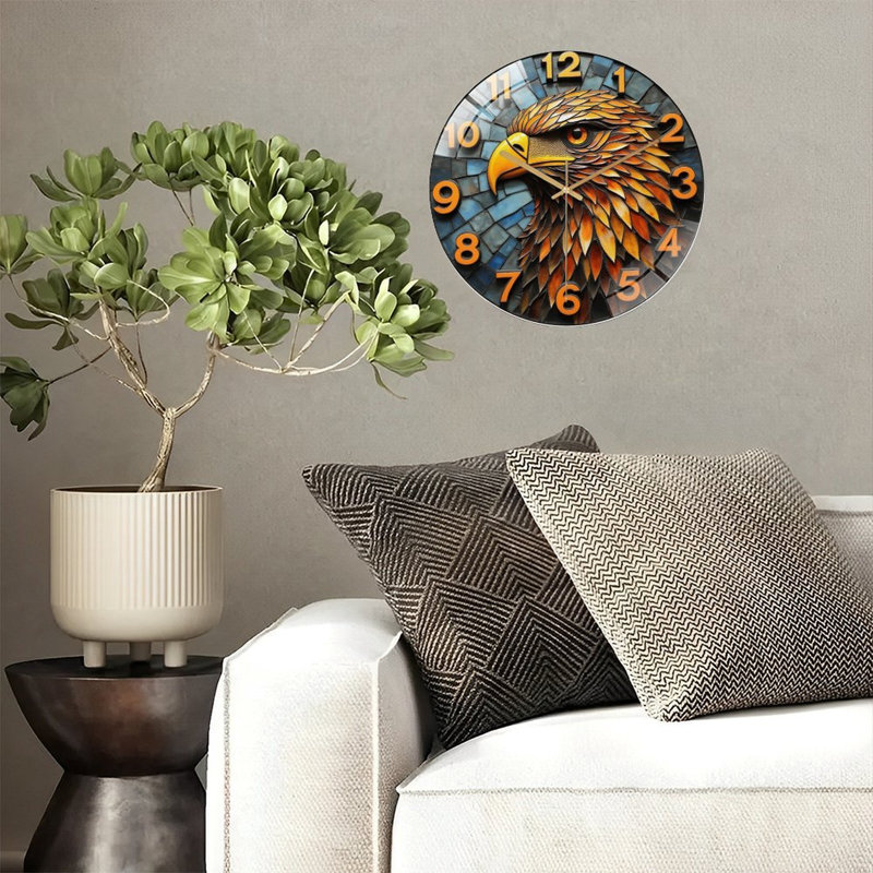 Horloge murale aigle - horloge murale 12 po