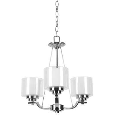 3 - Light Dimmable Cylinder Chandelier