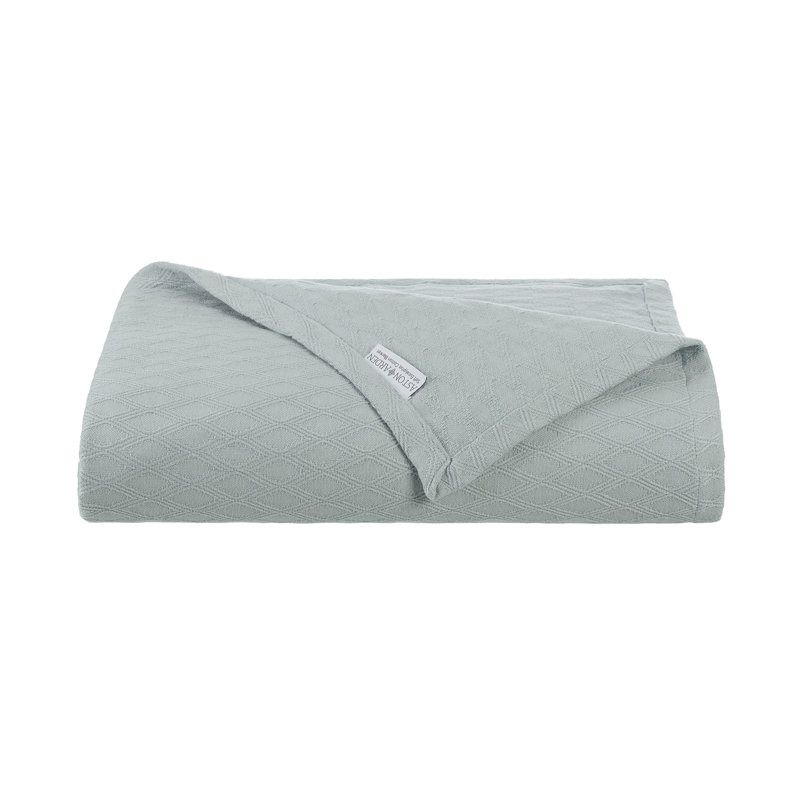 Eucalyptus Tencel And Cotton Blanket Knitted Throw Blanket, Twin, Light Grey