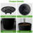 Tall Round Planter Set of 2, 22 Inch Tall Decorative Planter Pots for Outdoor Indoor Garden Patio Front Porch-1936441823