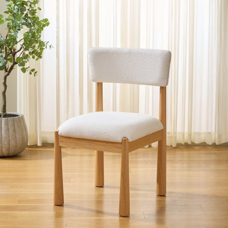 Koki Dining Chair, White, Natural