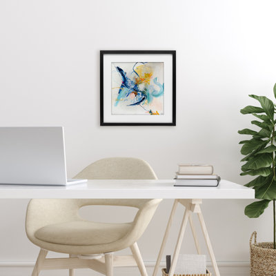 Confident Abstraction Framed Print Under Glass, design by Design Fabrikken