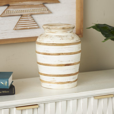 Vase décoratif en bois de manguier Inanna