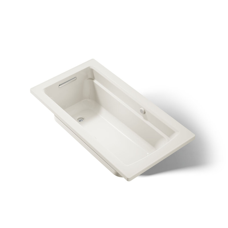 Archer® 60-in X 32-in Drop-in Heated Bubblemassage Air Bath with Bask Heated Surface, Biscuit