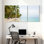 Palmiers, plage tropicale, palmiers, vue sur l'océan, ensemble de 3 impressions sur toile