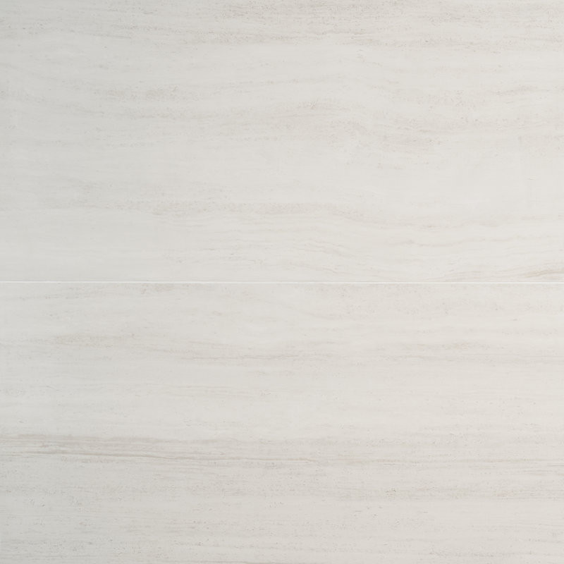  Carrelage de sol et de mur en porcelaine de style travertin 23,45 po x 47,07 po Roswell (15,50 pieds carrés / caisse), Blanc
