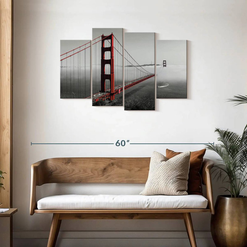 Golden Gate Foggy, H 27 po x l 43 po