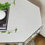 Table basse glamour avec accents de diamants broyés, table chic et haute de 23,24 pouces, moderne pour l'espace de vie