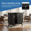 Wood Sideboard Buffet Cabinet with Adjustable Shelves & Outlet Holes