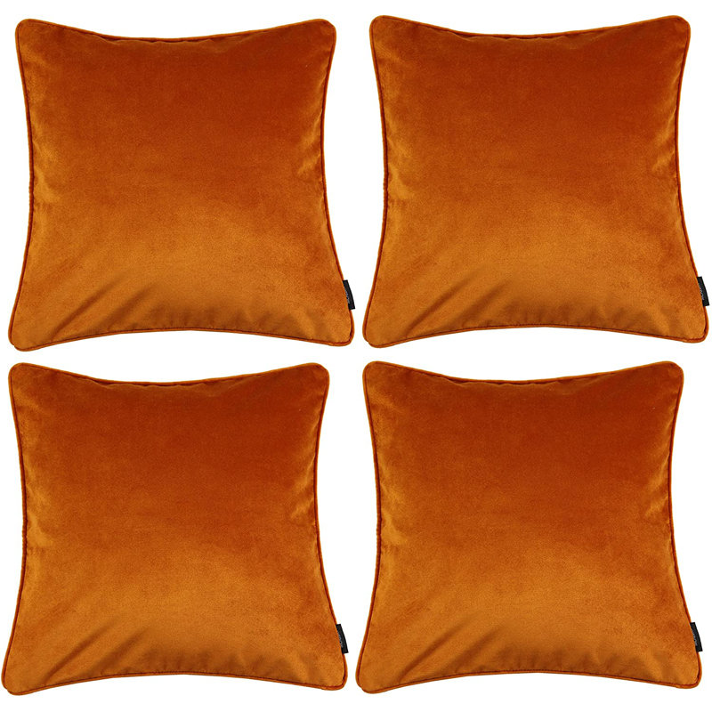 Square Throw Cushion, Burnt Orange