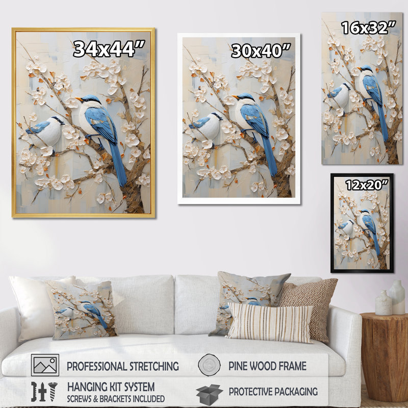 «Cherry Blossoms», impression sur toile, H 40 po x l 30 po x P 1,5 po, Naturel