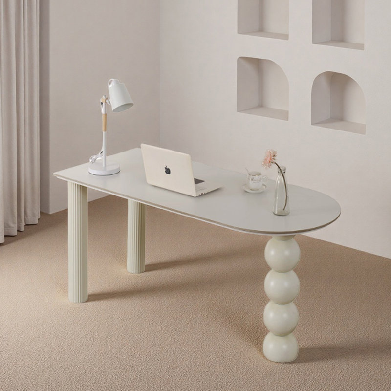 Bureau d'écriture French Rocky, H 29,52 po x l 59,05 po x P 27,55 po, Blanc