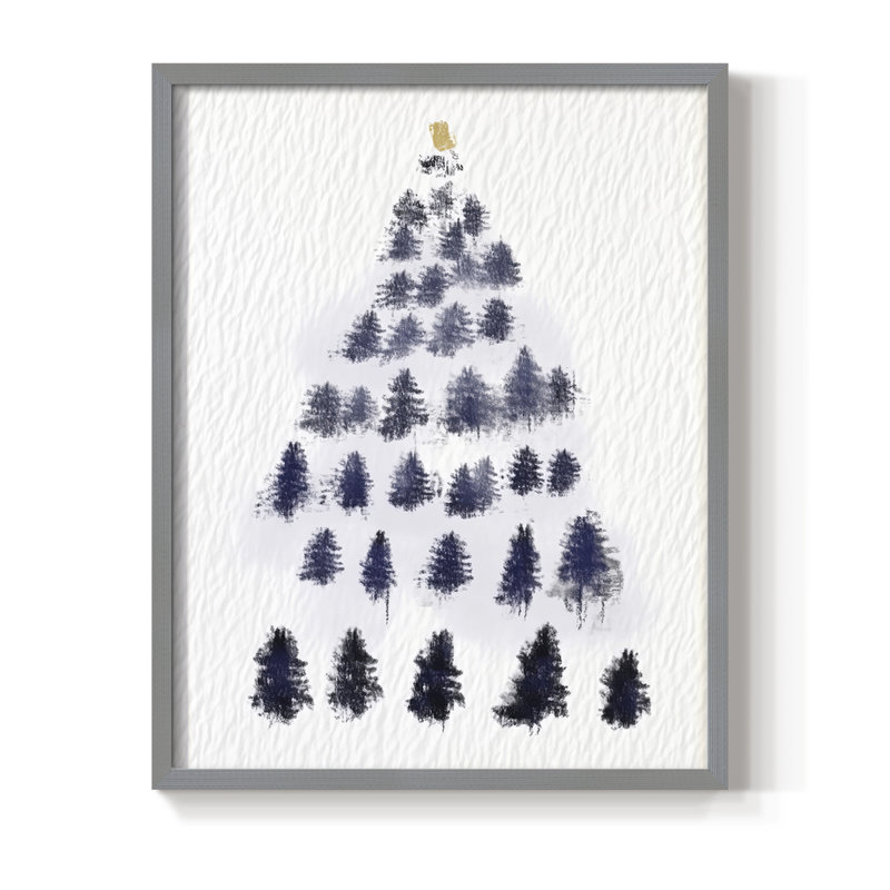 Reproduction encadrée - bois massif, H 30 po x l 24 po, Gris