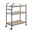 Versatile Modern Industrial Serving Cart With KD Structure, Durable Metal Legs, And Spacious Shelves For Easy Mobility And Storage
