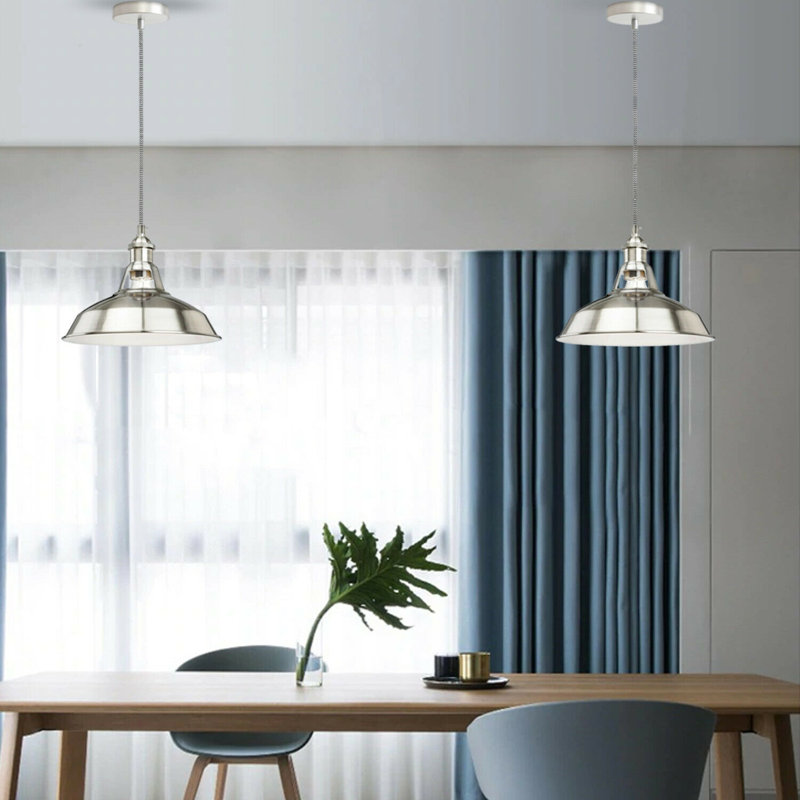 Dredgers 1 - Light Satin Nickel Dome Pendant
