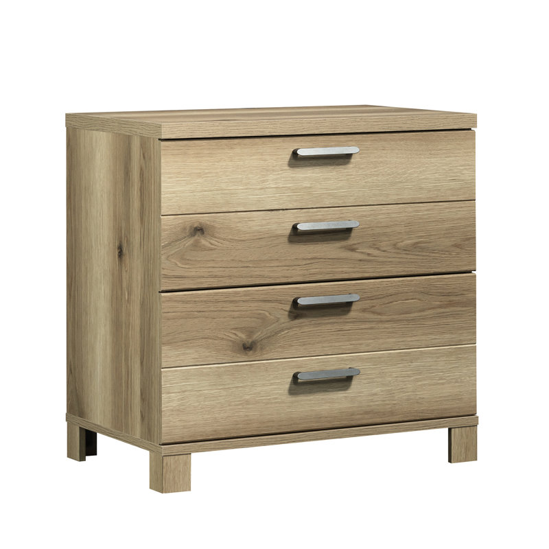 Classeur latéral brun avec style rustique, fabrication, glissières de tiroir pleine extension, verrouillage et installation rapide pour l'assemblage des espaces de bureau