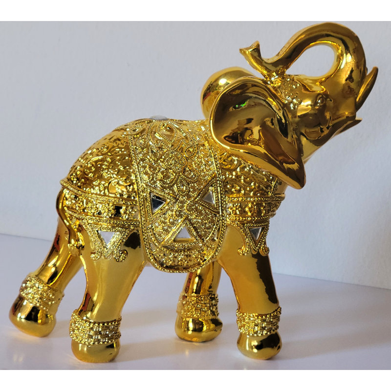 Statue d'éléphant élégante, H 10 po x l 10 po x P 3 po