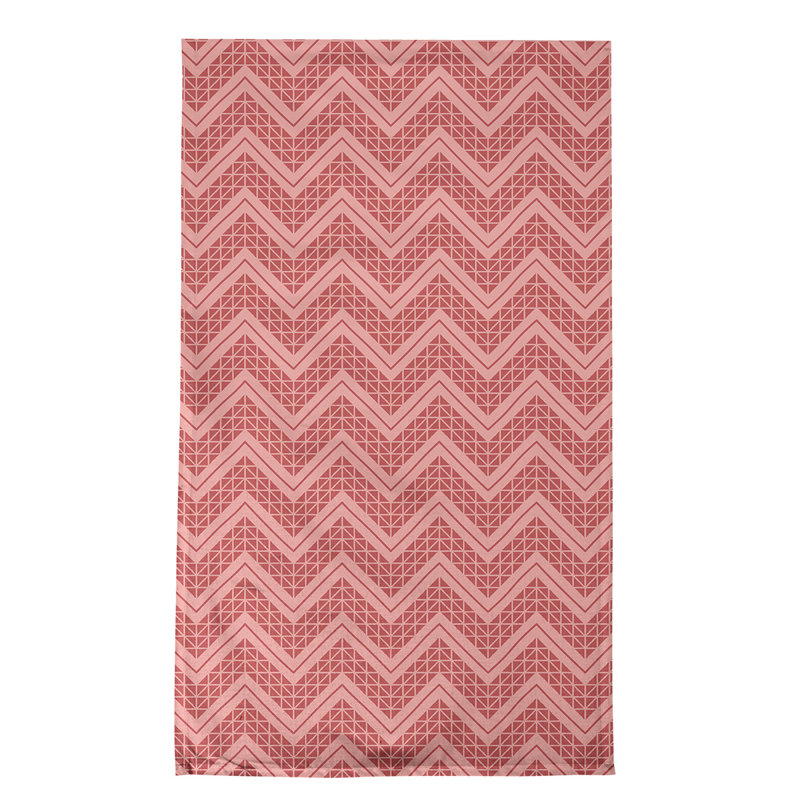 Stephenie Tea Towel Kitchen Towel, Red/Light Pink/White, Cotton Twill