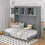 Grand lit escamotable mural avec armoires supérieures-1832059055