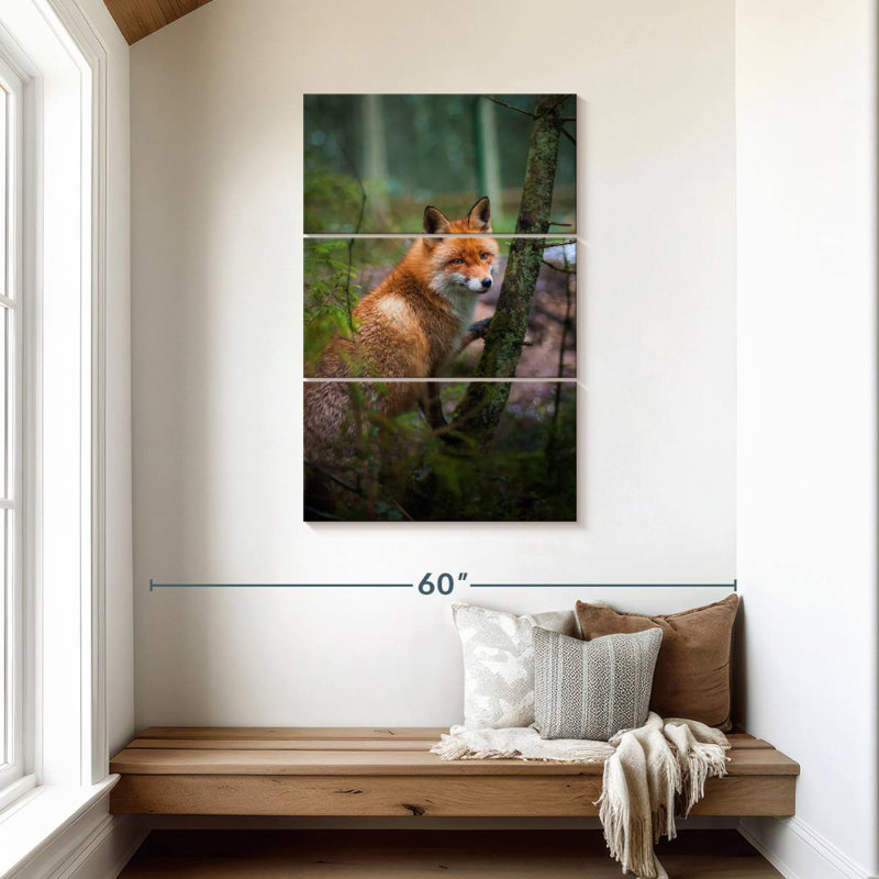 Brampt Wild Forest Fox, 45" H x 28" W
