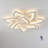 32" Low Profile Layered Petal Ceiling Fan with Dimmable LED Light (White)