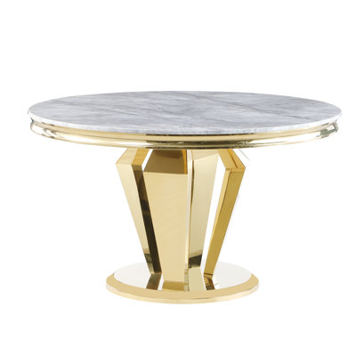 Zeidy Round Metal Base Dining Table