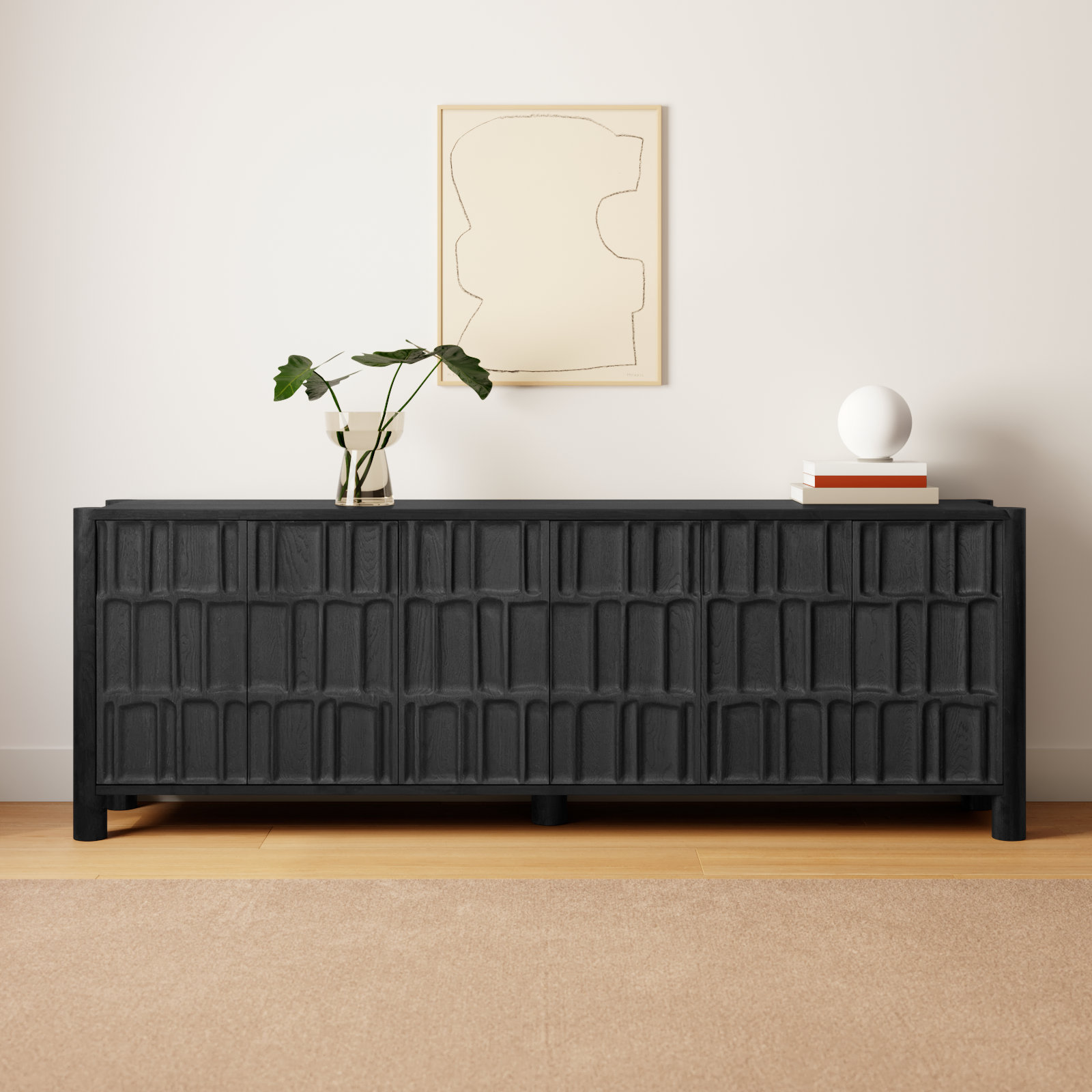 Junie 98'' Sideboard, Black