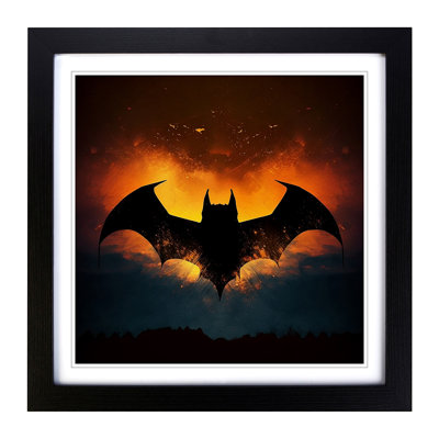 Bat Silhouette - Framed Print