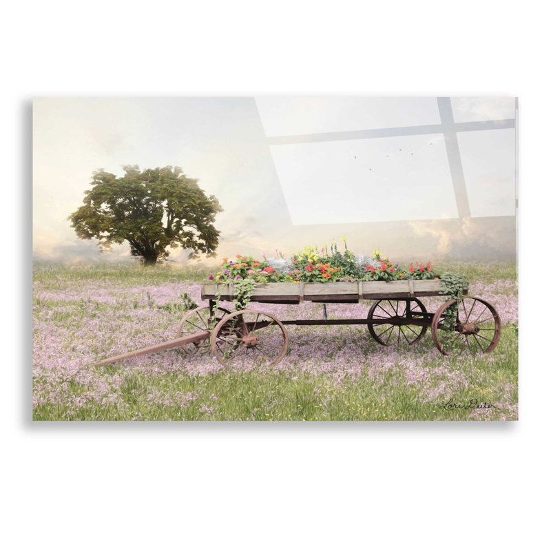 «Flower Wagon at Sunset» par Lori Deiter - impression sans cadre, H 16 po x l 24 po x P 0,2 po