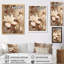 Blanc blanc brun Magnolias nature sérénité - art mural floral-761214303-761214299