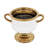 6" White And Gold Amphora Ceramic Table Vase