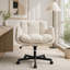 Chaise de bureau pivotante en chenille moderne avec accoudoirs réglables-1907897641
