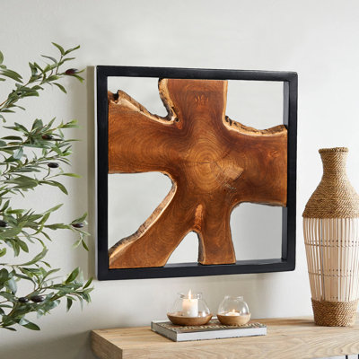 Handmade Rustic Abstract Wall Decor on Solid Wood