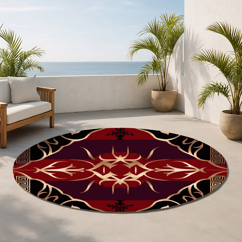 Tapis intérieur et extérieur Radiant Lyric, Rond 5 pi