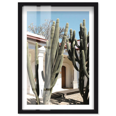 Main Entrance Shadowbox Print Desert Wall Decor by Notoriart, Black Frame, 11 x 16