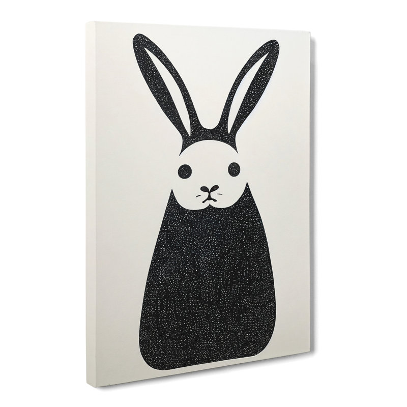Hoberg Rabbit Minimalism Vol.4 - Wrapped Canvas, 50cm H x 35cm W x 3cm D