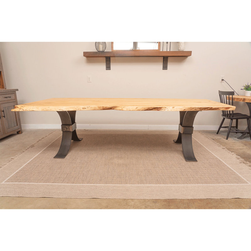 Modern Live Edge Maple Dining Table