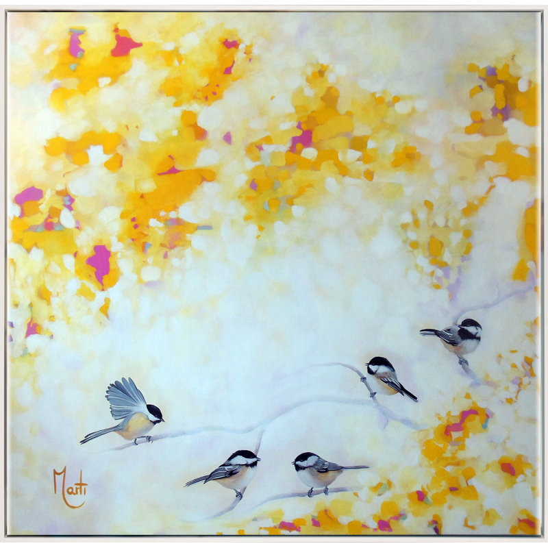 The Song Remembered Print by Marti Leroux, 42" H x 42" W x 2" D, White Framed