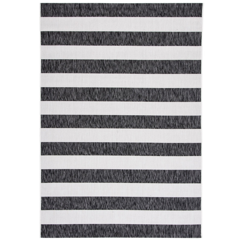Areebah Performance Striped Indoor/Outdoor Area Rug, Rectangle 2'7" x 5'