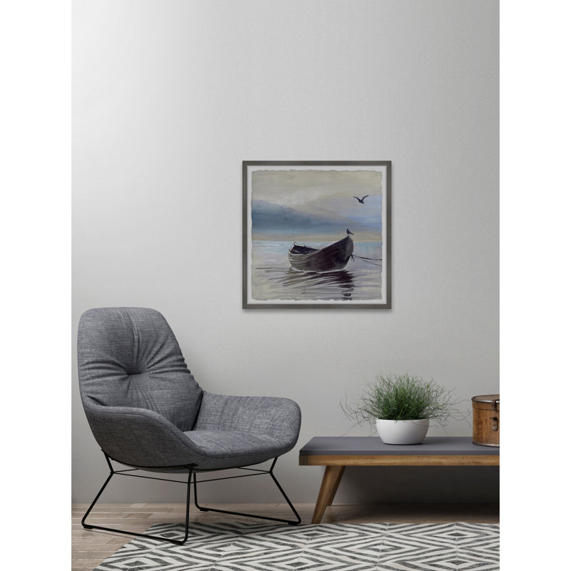 «Little Brown Boat», reproduction encadrée, H 24 po x l 24 po x P 1,5 po